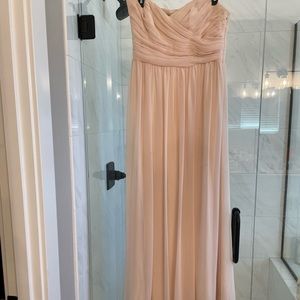 Monique Lhuillier Blush Bridesmaid Dress